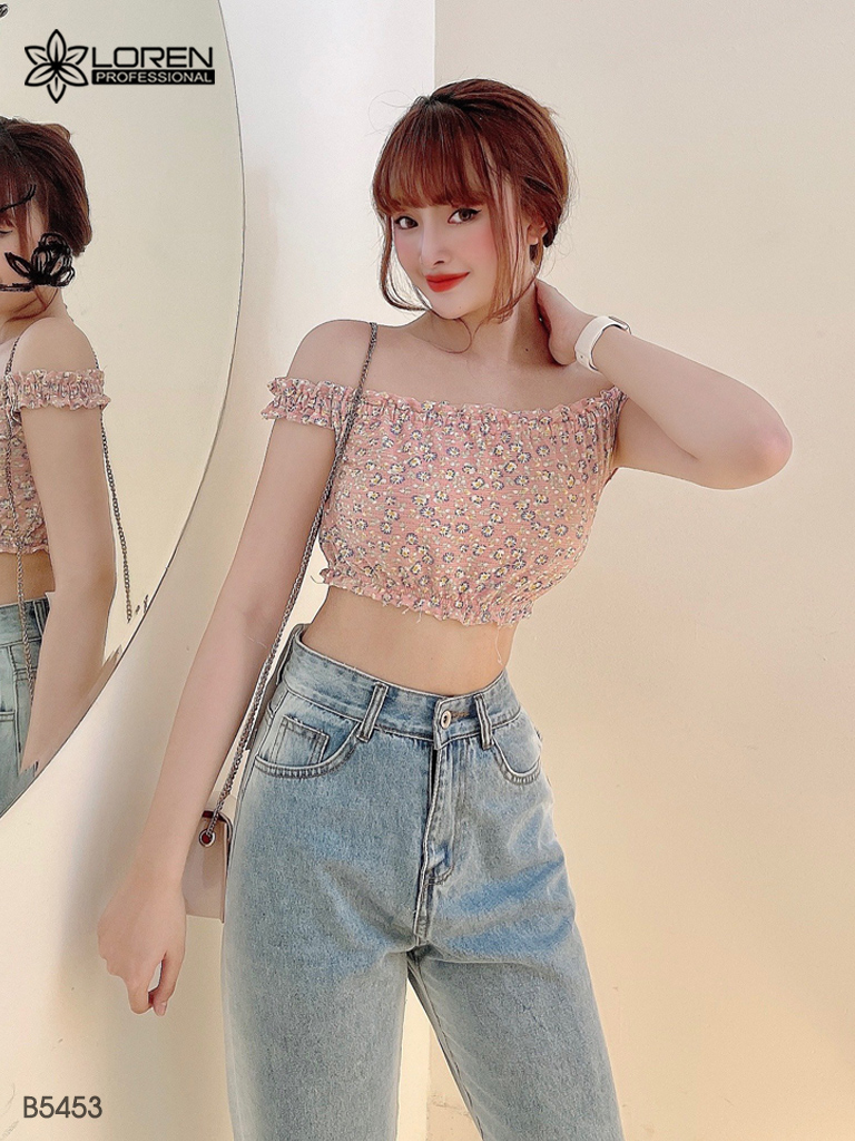 Quần jean ống rộng LOREN wash xanh B5453