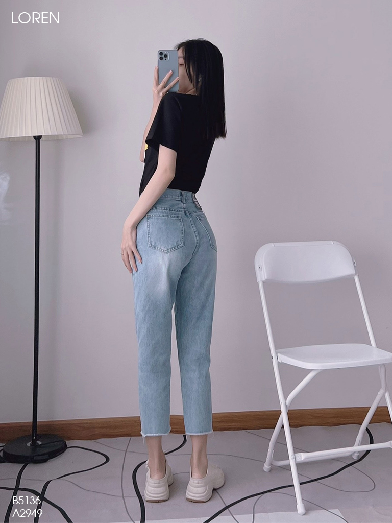Quần jean baggy LOREN kiểu túi B5136