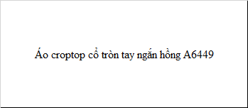 Áo croptop cổ tròn tay ngắn hồng A6449