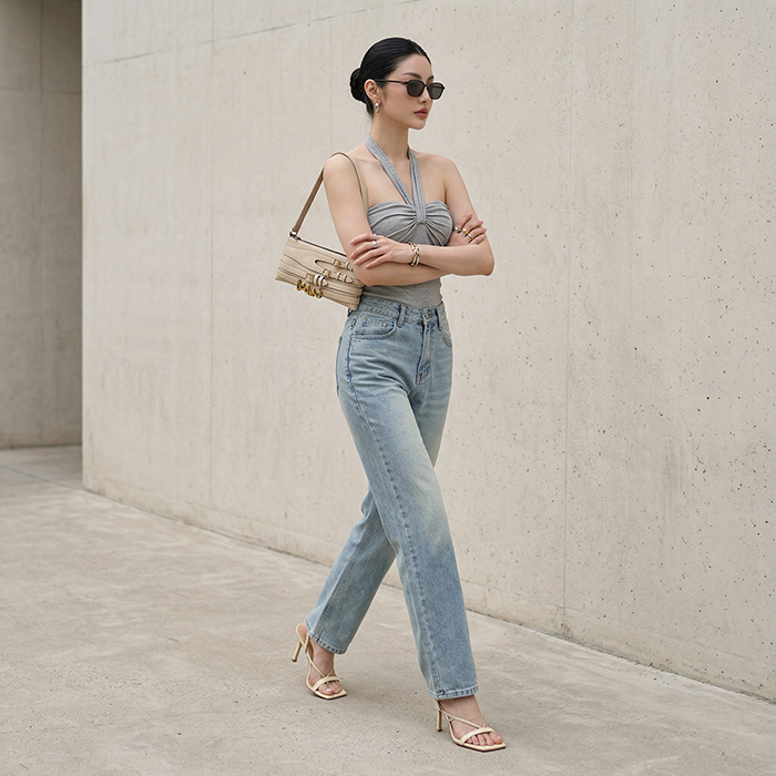 Quần Jean ống suông Nữ LOREN PT11133