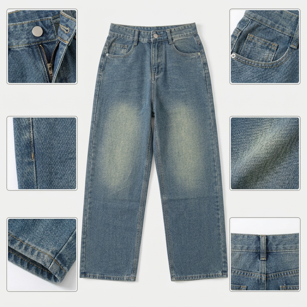 Quần Jean ống suông Nữ LOREN PT11134