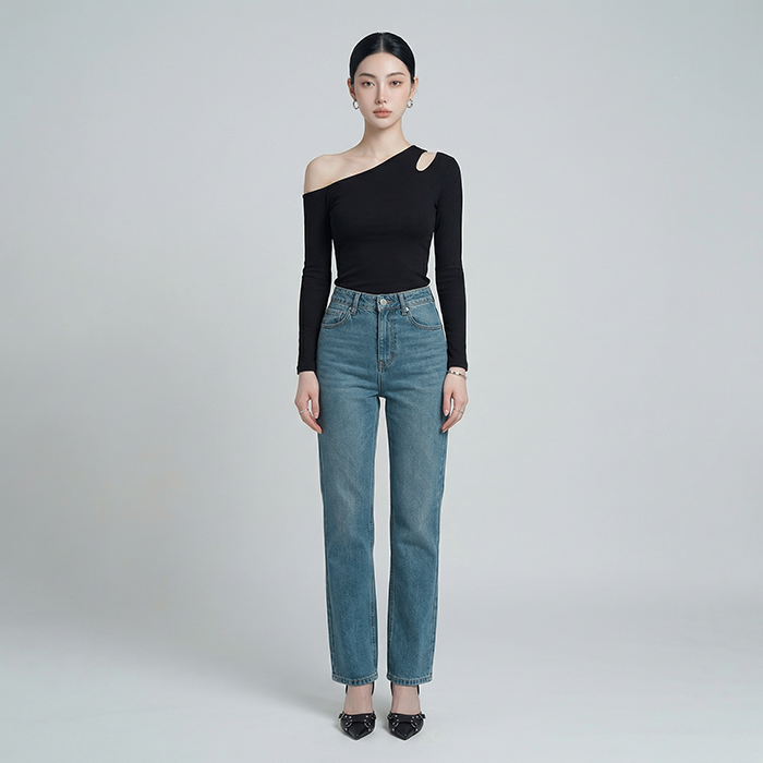 Quần Jean ống suông Nữ LOREN PT11135