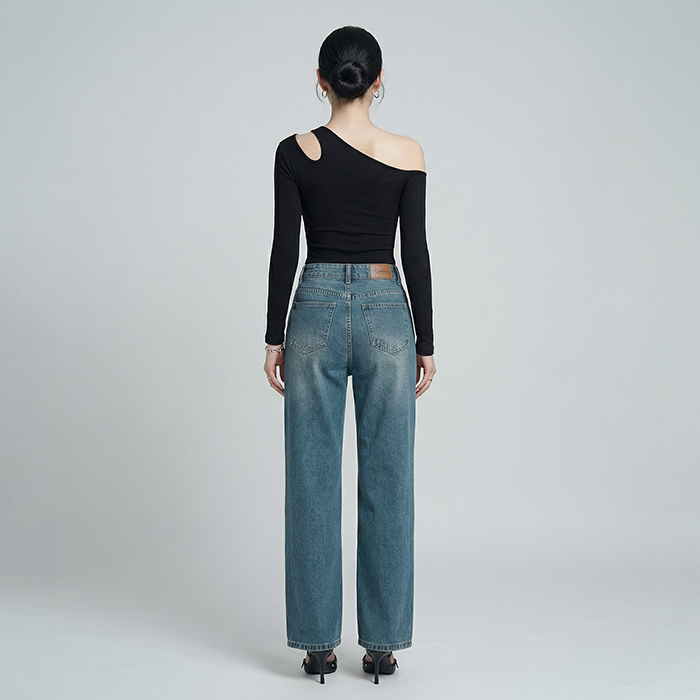 Quần Jean ống suông Nữ LOREN PT11135