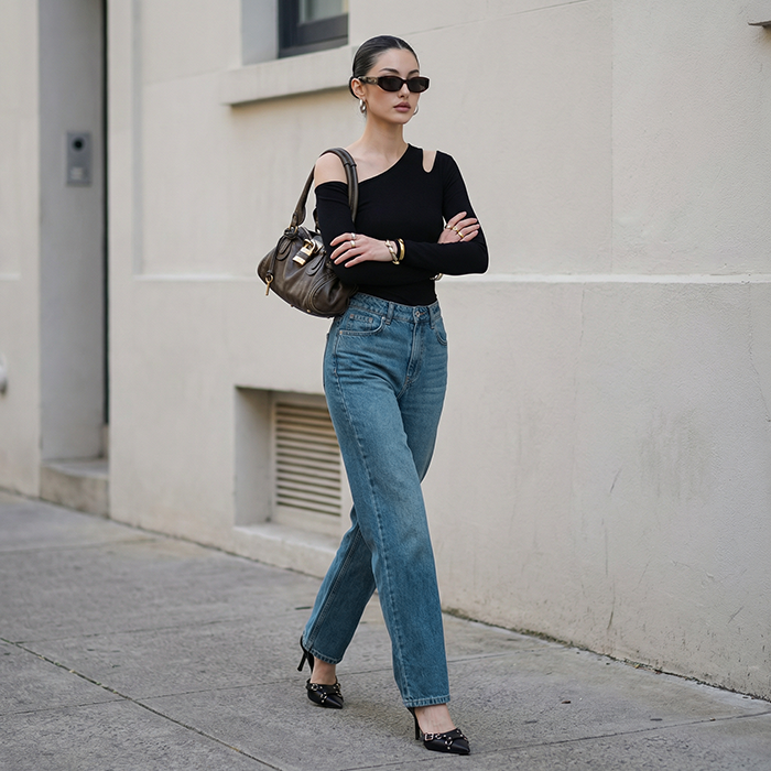 Quần Jean ống suông Nữ LOREN PT11135