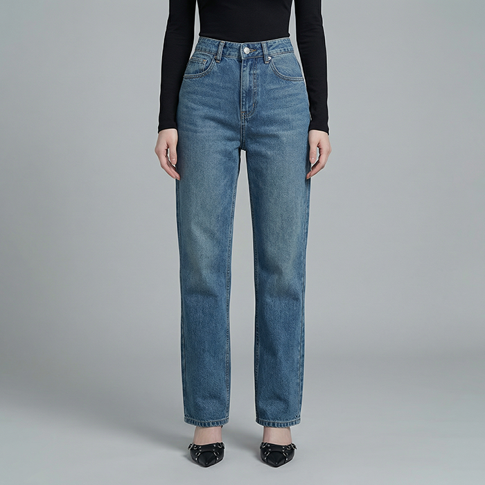 Quần Jean ống suông Nữ LOREN PT11135