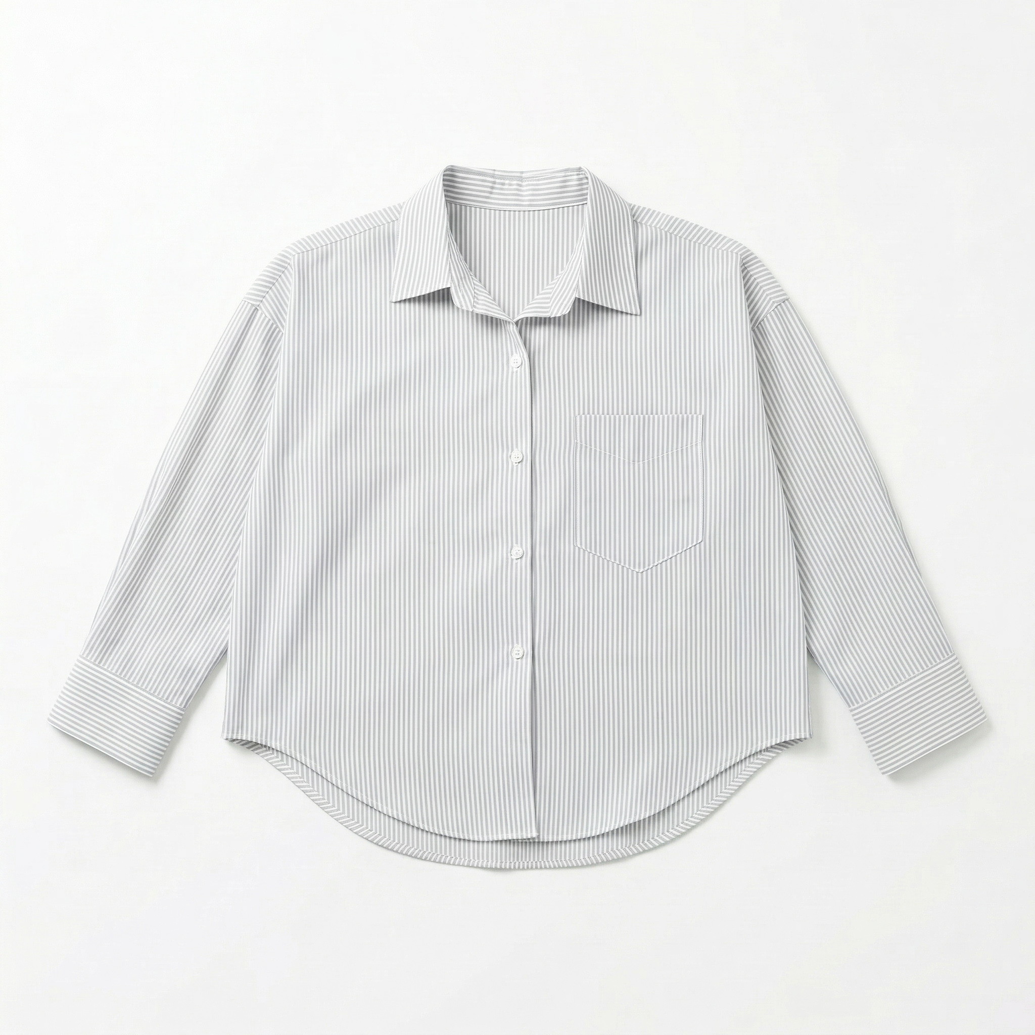Áo sơ mi nữ form rộng LOREN cotton Oxford tối giản WASH11140