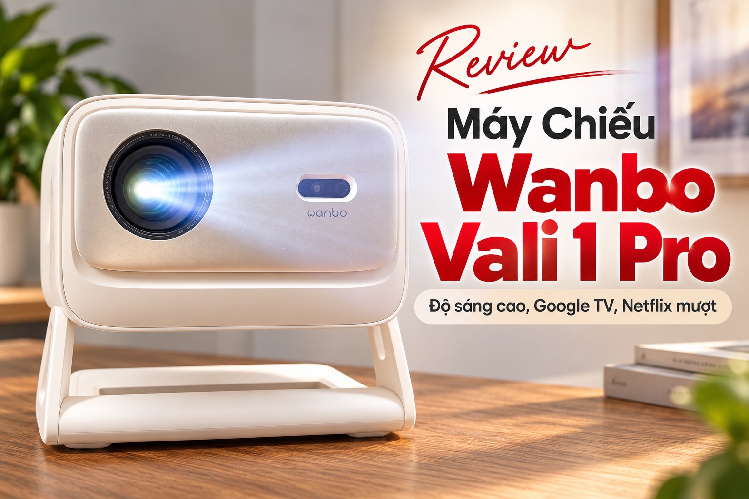 Review Máy Chiếu Wanbo Vali 1 Pro độ sáng cao, Google TV, Netflix mượt