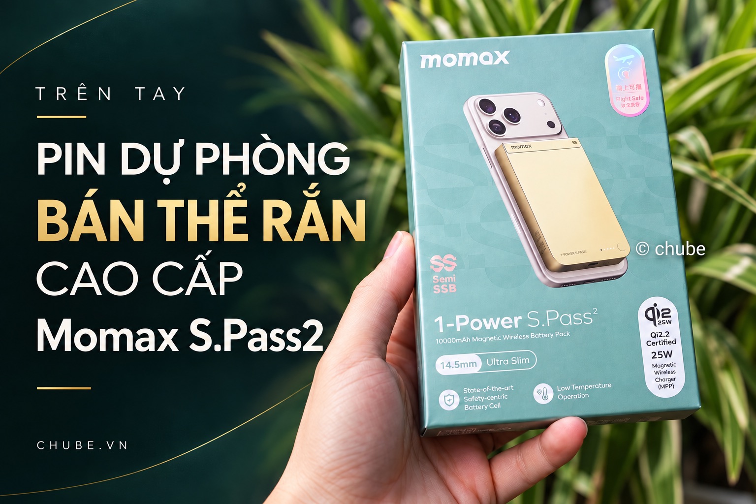 Trên tay Pin dự phòng bán thể rắn cao cấp Momax S.Pass2