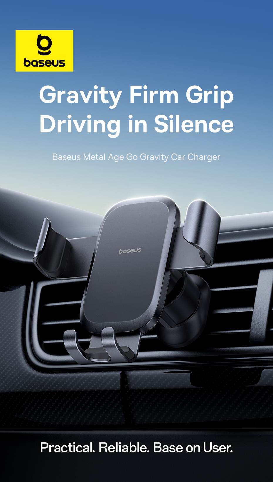 Giá đỡ điện thoại Baseus Metal Age Go Gravity