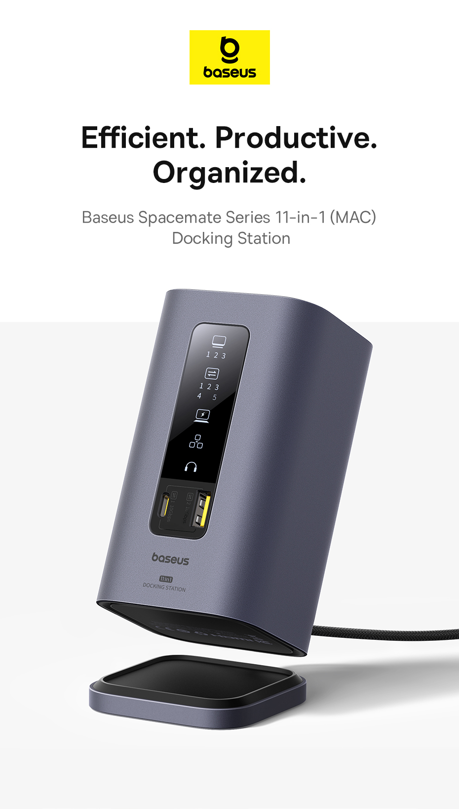 chube Dock chuyển đổi Baseus Spacemate Series 11-in-1 (MAC)