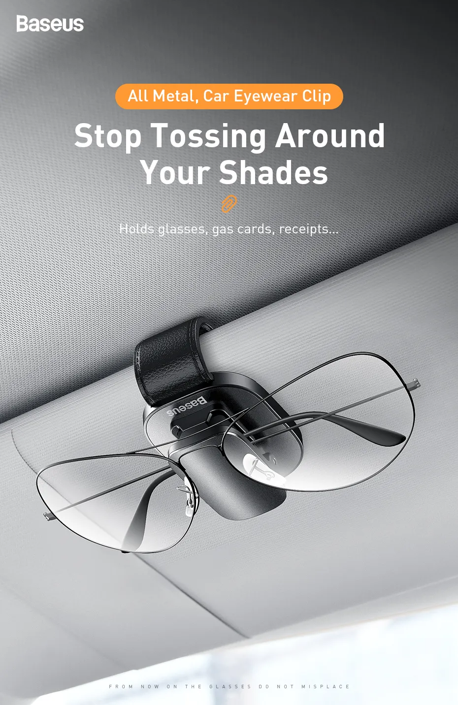 chube Kẹp treo đồ xe ô tô Baseus Platinum Vehicle eyewear clip