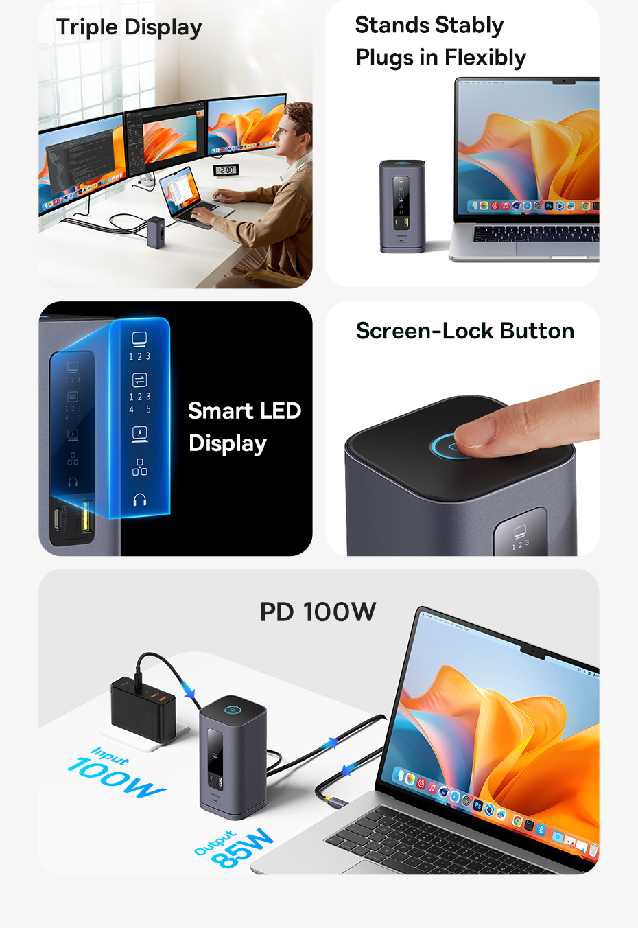 chube Dock chuyển đổi Baseus Spacemate Series 11-in-1 (MAC)