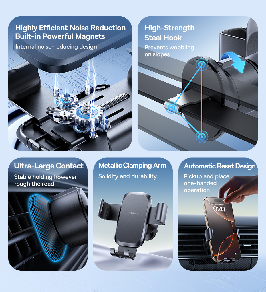 Giá đỡ điện thoại Baseus Metal Age Go Gravity
