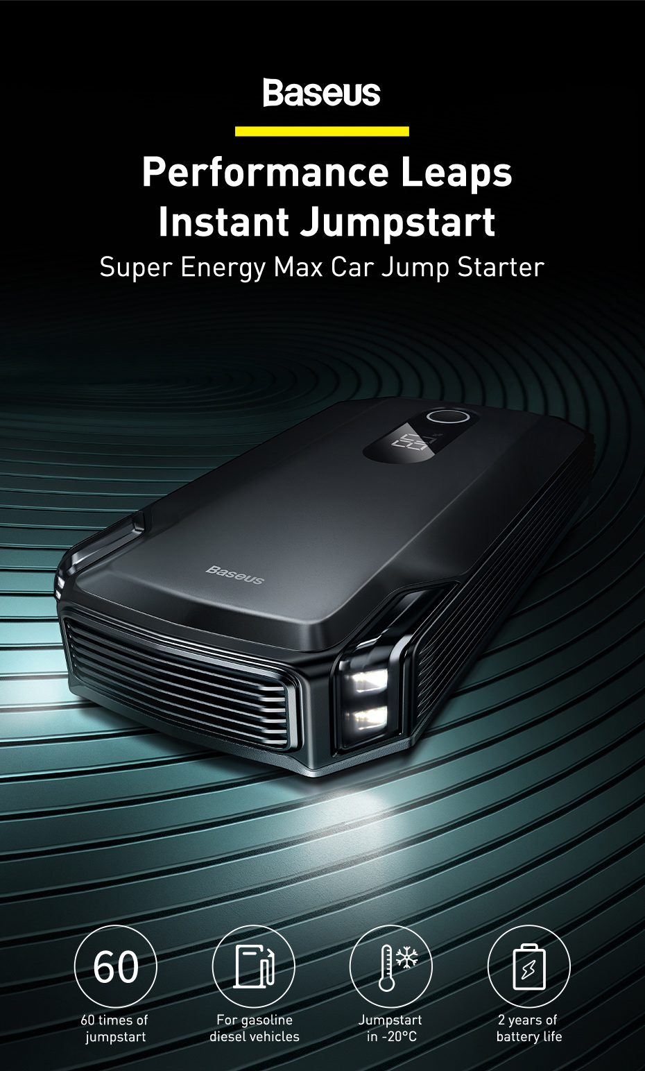 Bộ kích nổ ô tô Baseus Super Energy Max 2000A 20000mAh