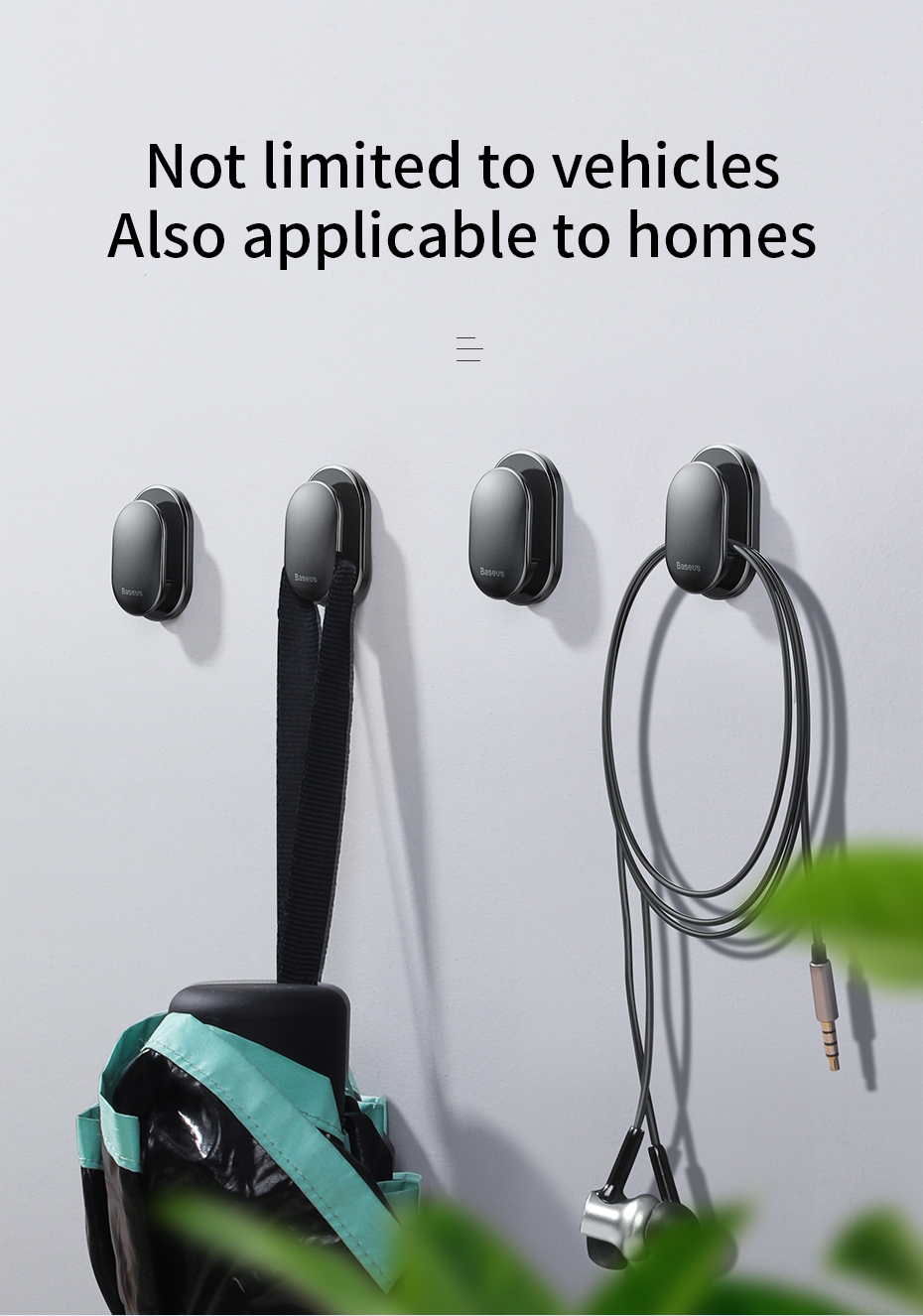 chube Miếng dán móc treo đa năng Baseus Small Shell Vehicle Hook