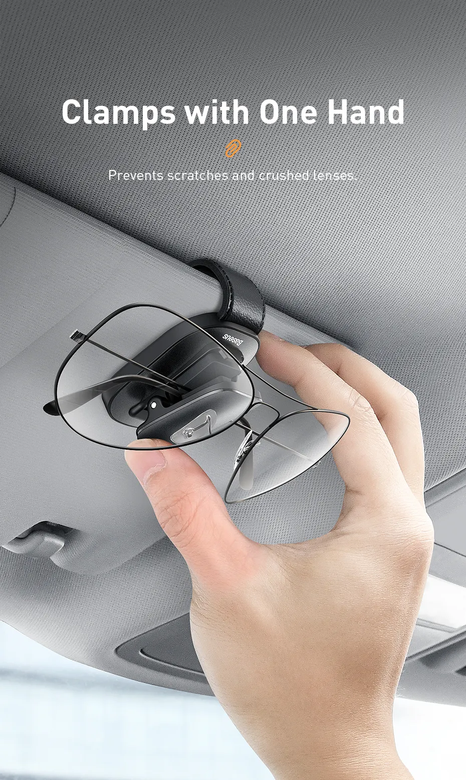 chube Kẹp treo đồ xe ô tô Baseus Platinum Vehicle eyewear clip