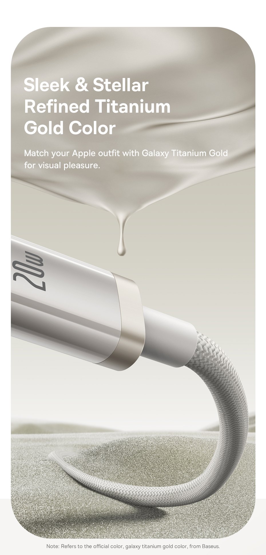 chube Cáp Sạc Nhanh C to Lightning Baseus Titanium Alloy 20W