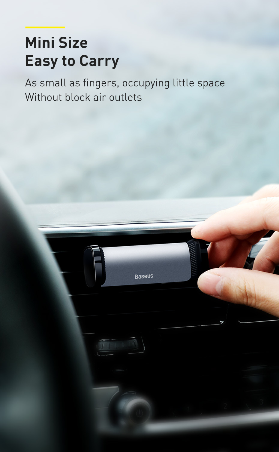 chube Bộ đế giữ điện thoại ô tô Baseus Steel Cannon Air Outlet