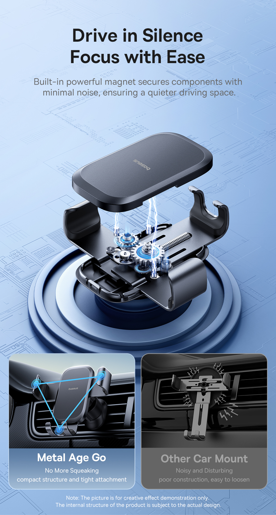 Giá đỡ điện thoại Baseus Metal Age Go Gravity