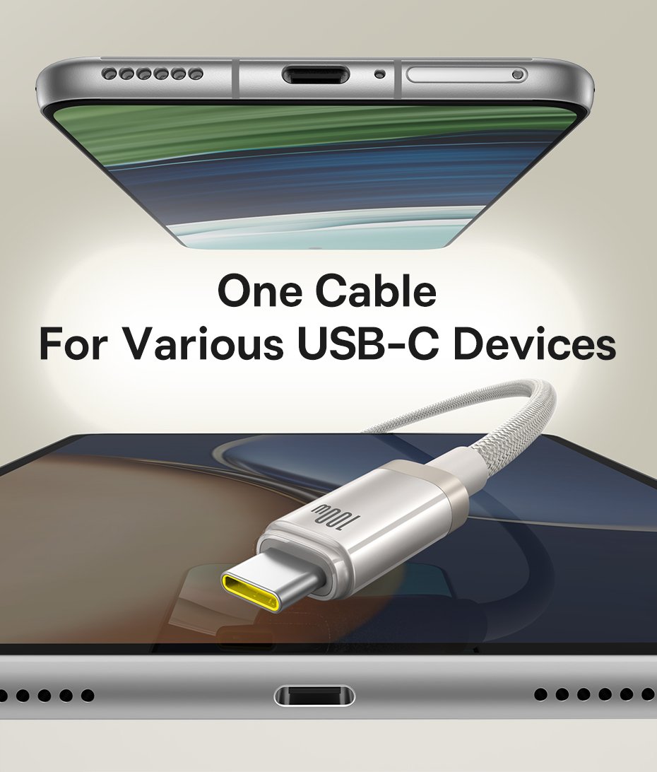 chube Cáp Sạc Nhanh USB to C Baseus Titanium Alloy 100W