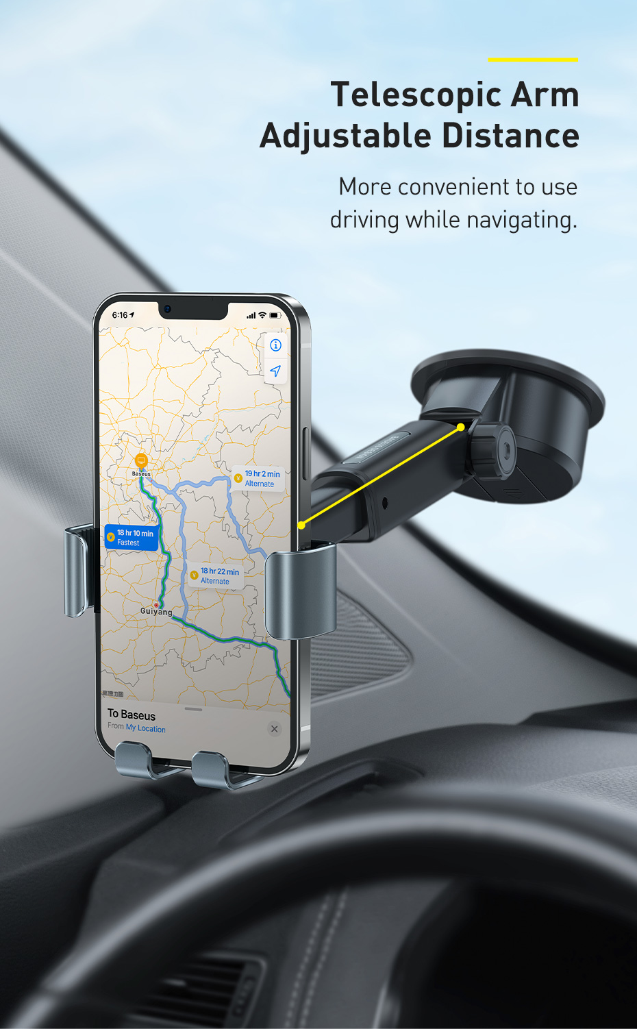 Giá đỡ điện thoại Baseus Tank Gravity Car Mount - Dễ dàng tháo lắp