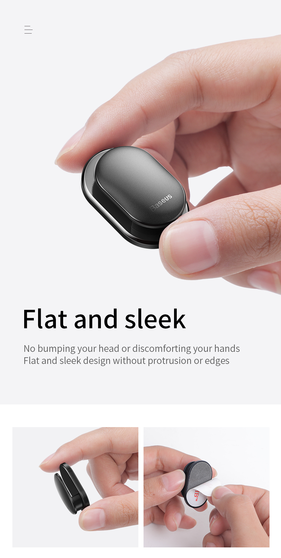 chube Miếng dán móc treo đa năng Baseus Small Shell Vehicle Hook