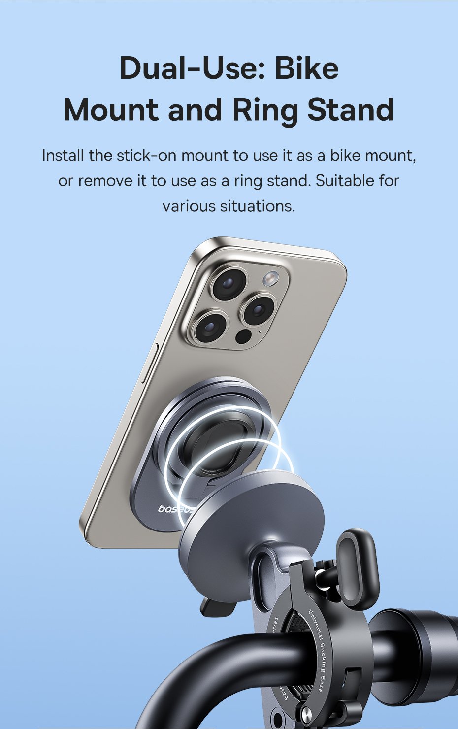 chube Đế Giữ Điện Thoại Xe Đạp Baseus PrimeTrip Series Stick-on