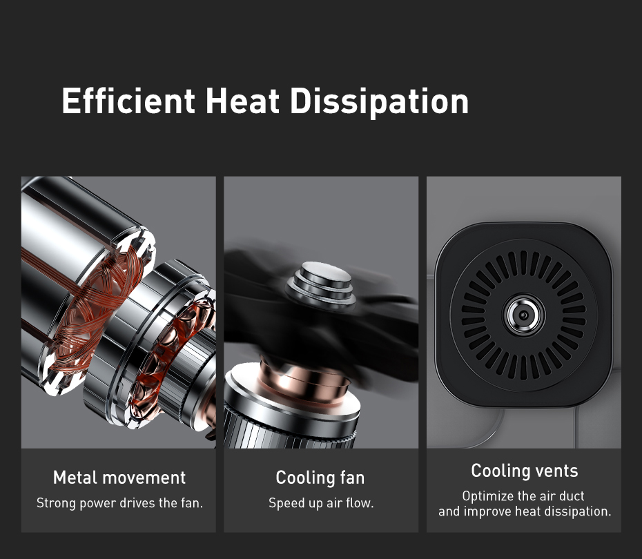 Máy bơm lốp xe thế hệ mới Baseus Super Mini Inflator Pump động cơ mạnh mẽ