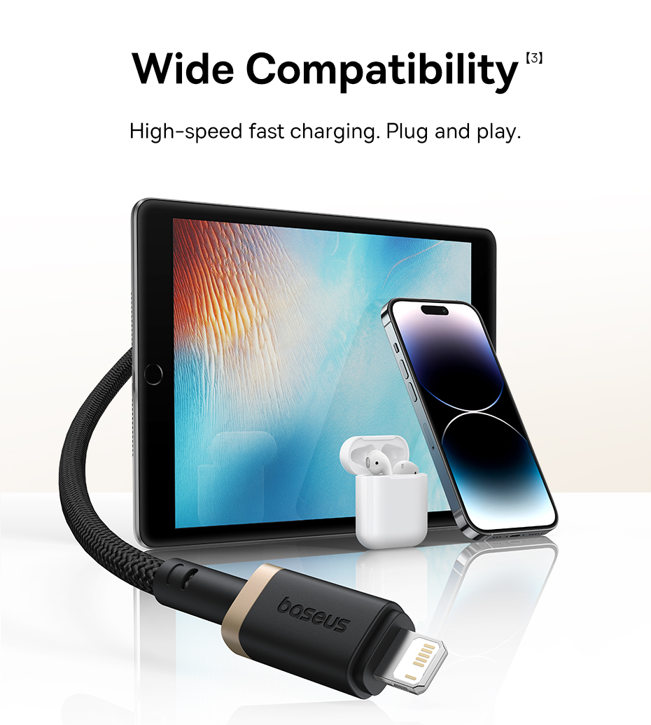 chube Cáp Sạc Nhanh Baseus Dura Series USB to Lightning 2.4A (480Mbps)