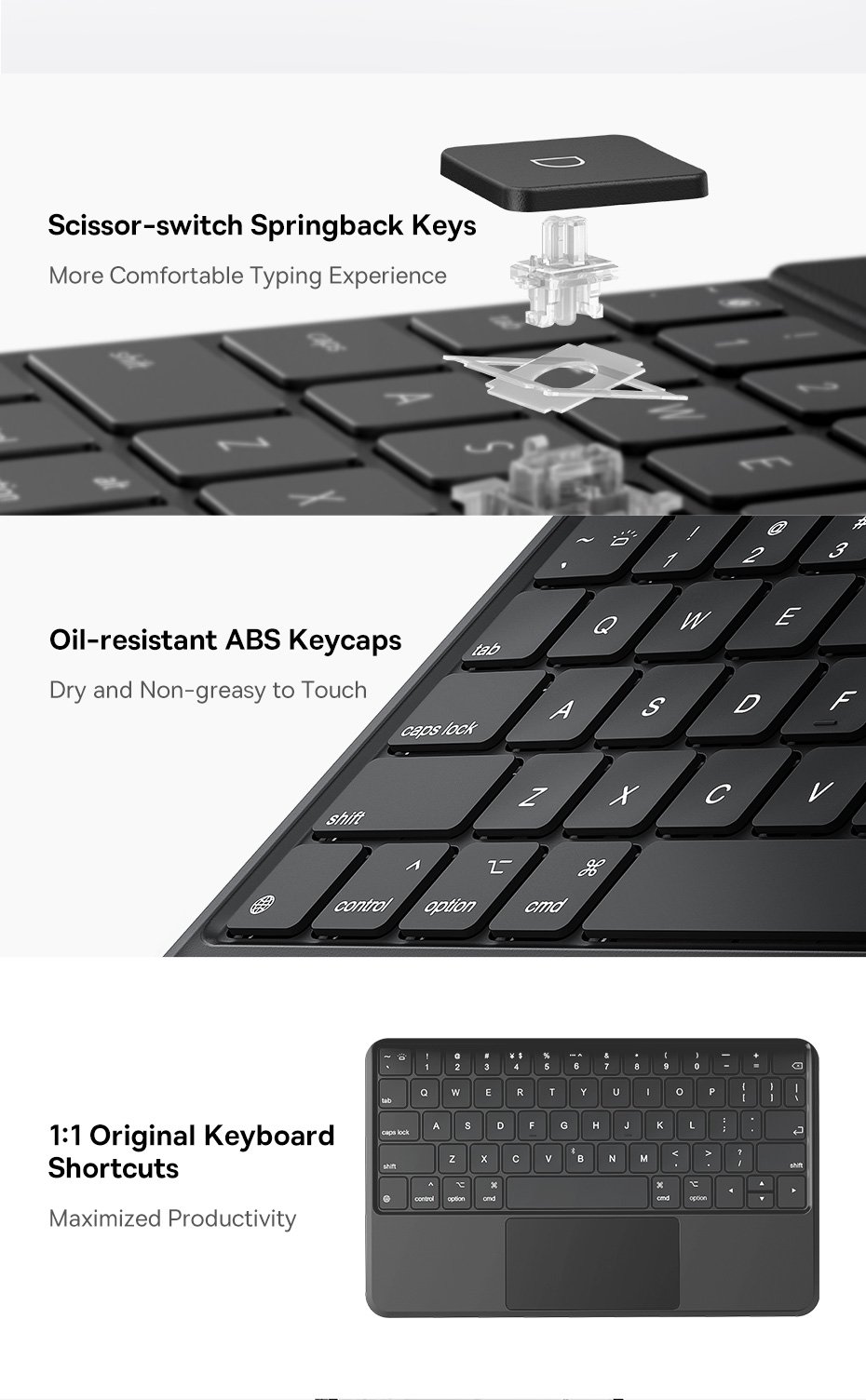 chube Bàn phím kèm bao da nam châm Baseus Brilliance Series 2 cho iPad