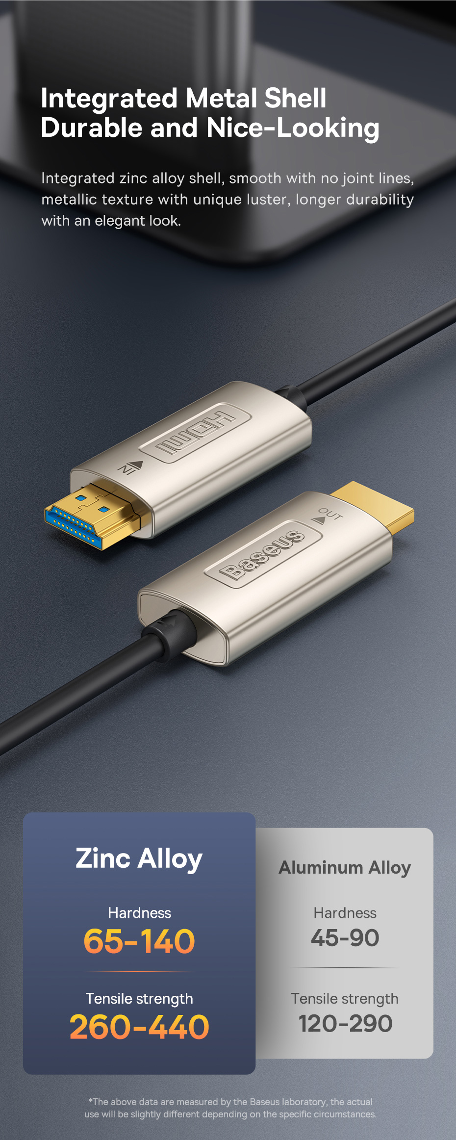 chube Cáp HDMI to HDMI sợi quang chuyên dụng Baseus High Definition Series Optic Fiber 4K/60Hz