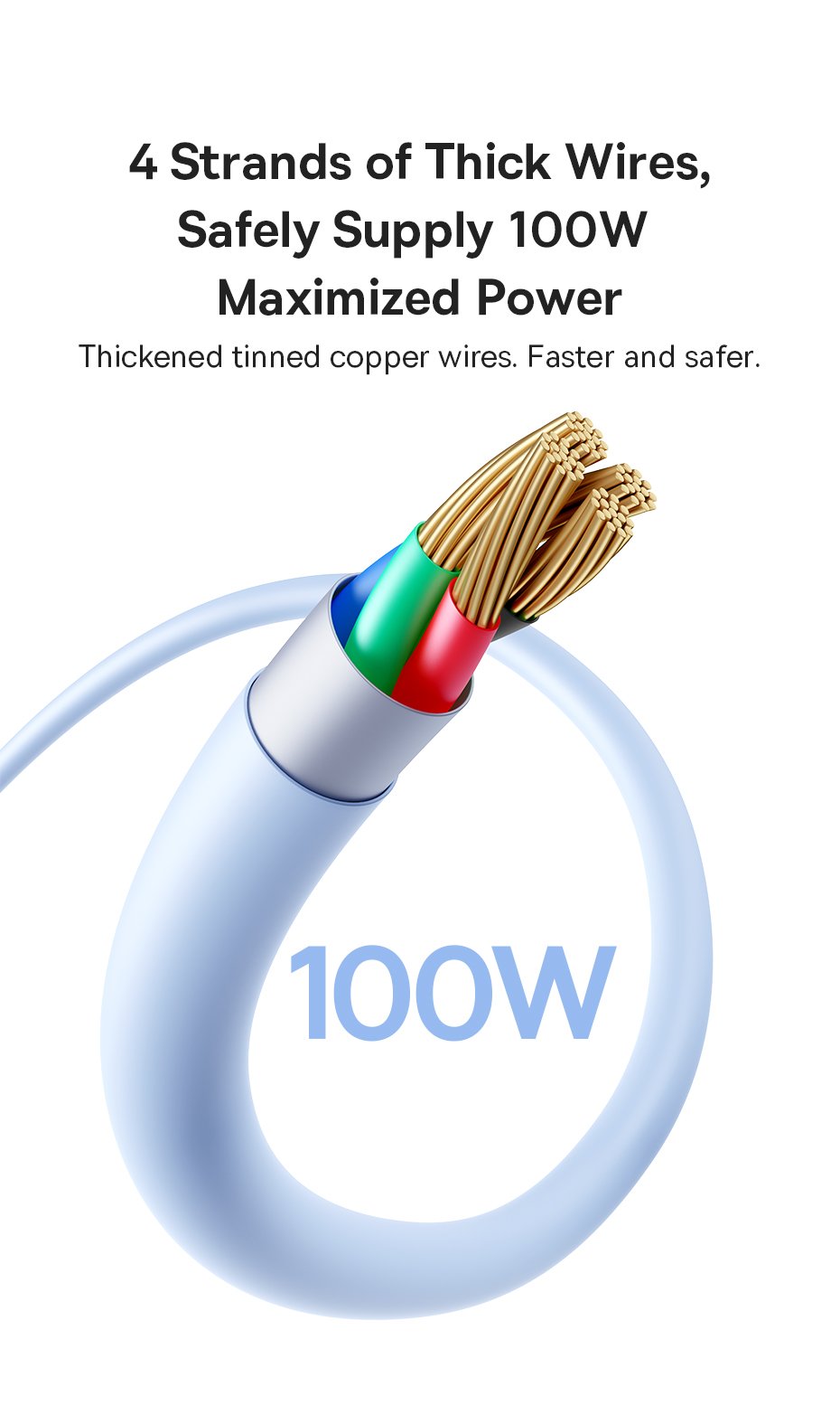 chube Cáp Sạc Nhanh Baseus Silky Series USB to Type-C 100W (480Mbps)