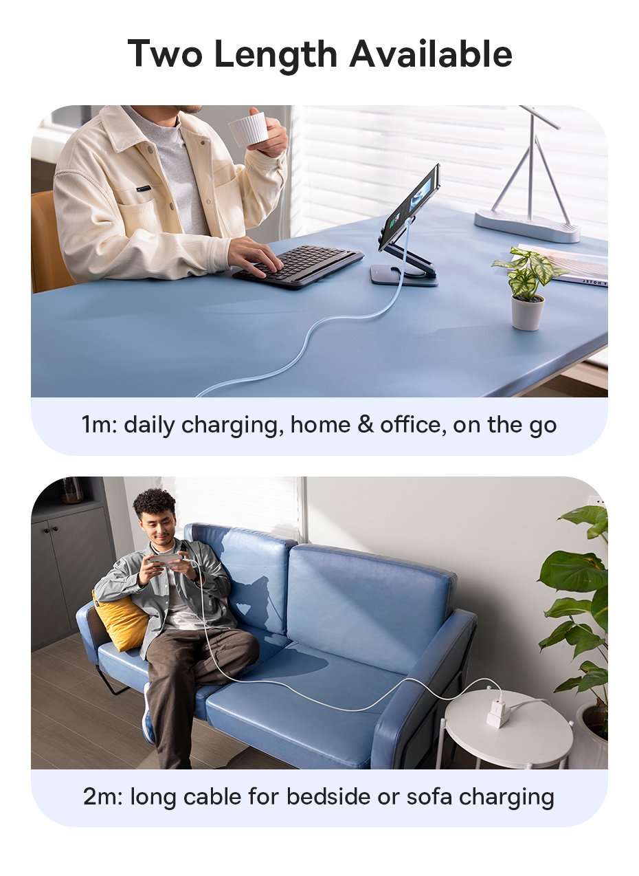 chube Cáp Sạc Nhanh Baseus Silky Series USB to Lightning 2.4A (480Mbps)