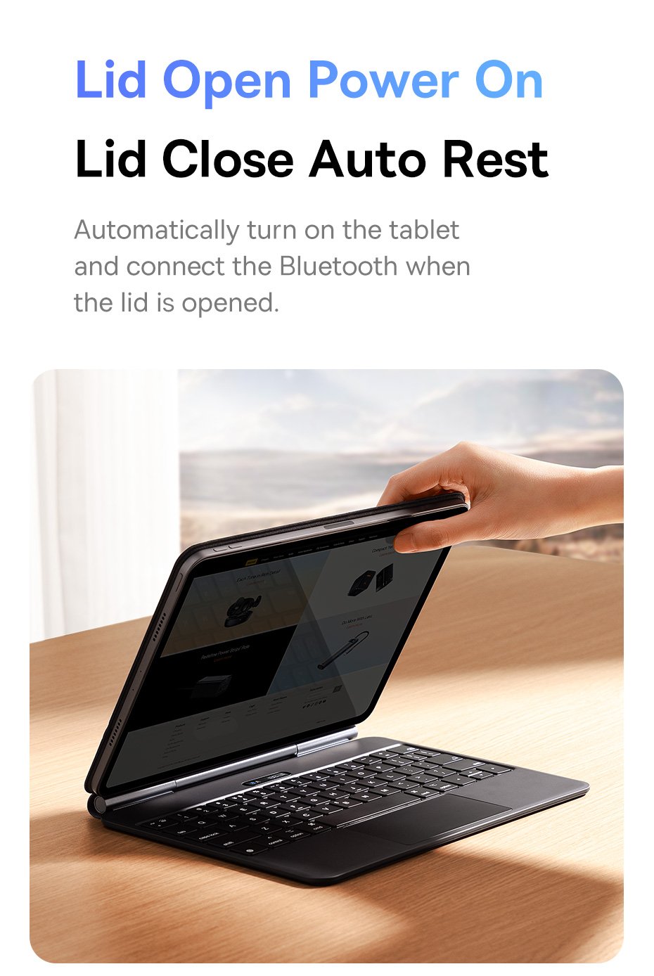 chube Bàn phím kèm bao da nam châm Baseus Brilliance Series 2 cho iPad
