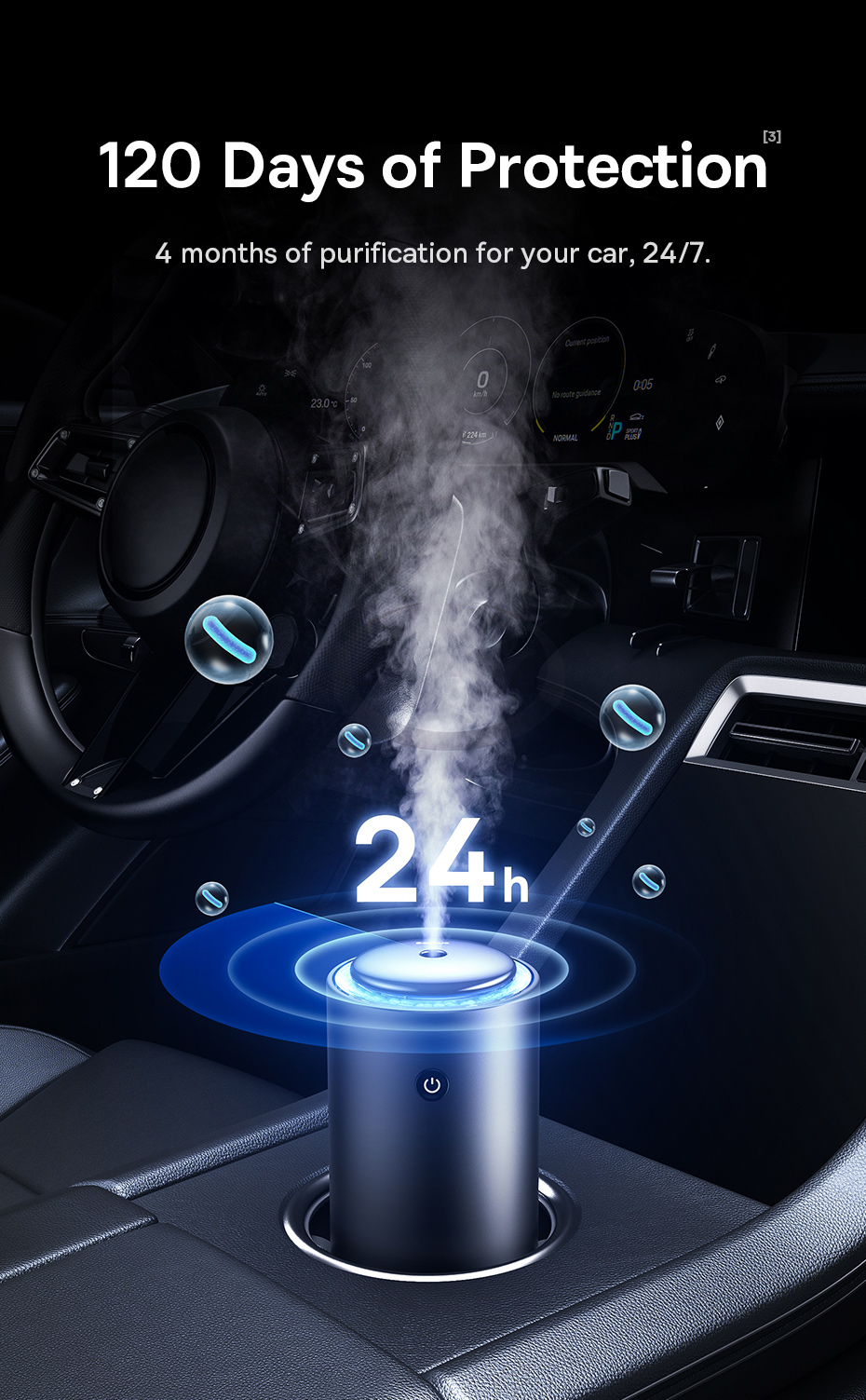 chube Máy lọc không khí ô tô Baseus Khử Formaldehyde, Probiotics