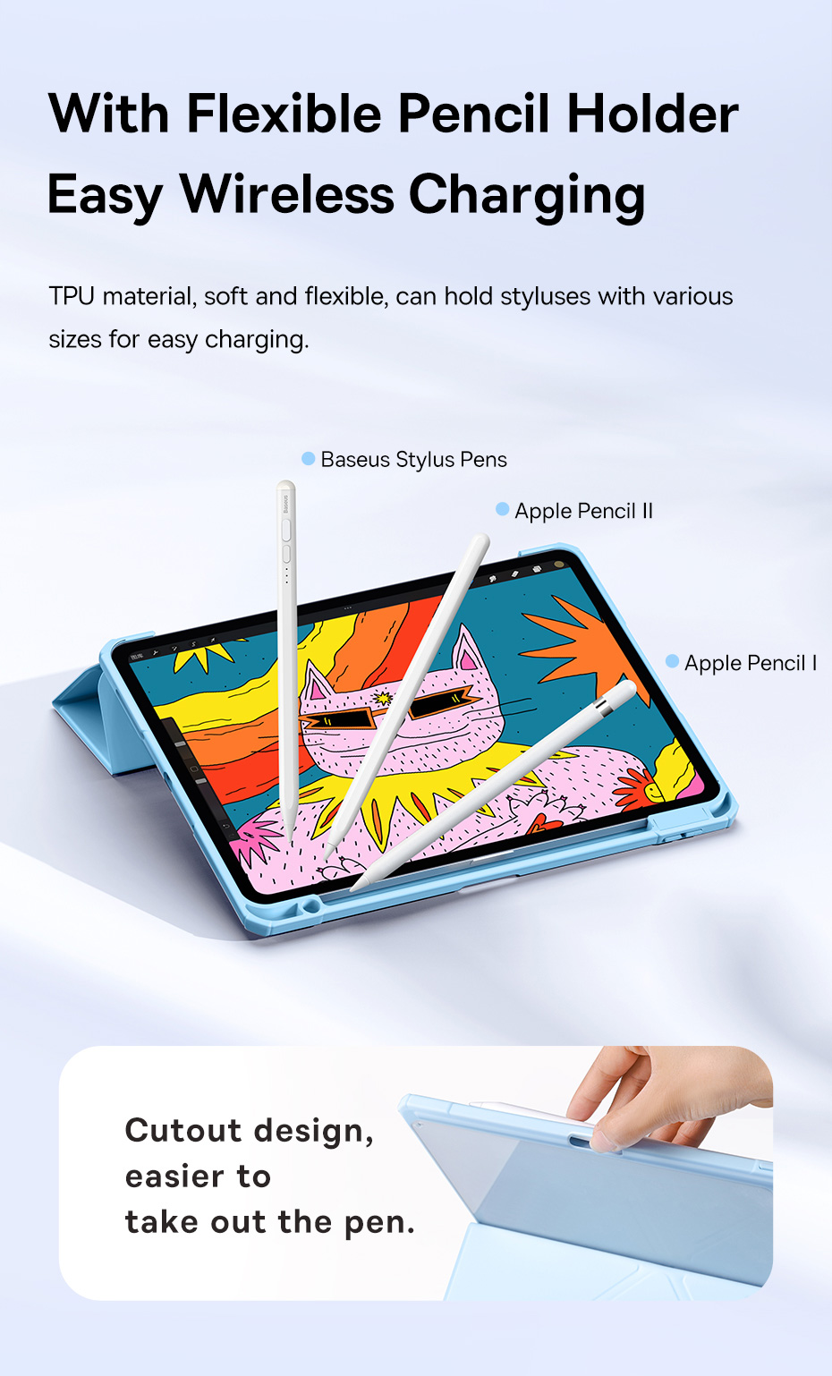 Độ mỏng nhẹ của bao da iPad Baseus Minimalist Series chube.vn