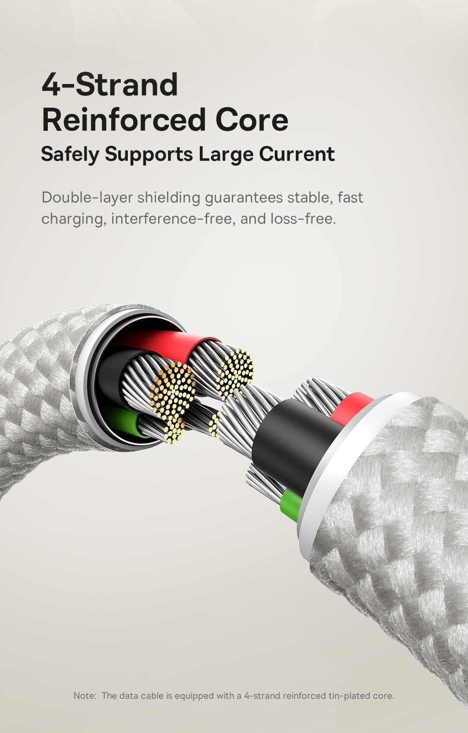 chube Cáp Sạc Nhanh USB to Lightning Baseus Titanium Alloy 2.4A