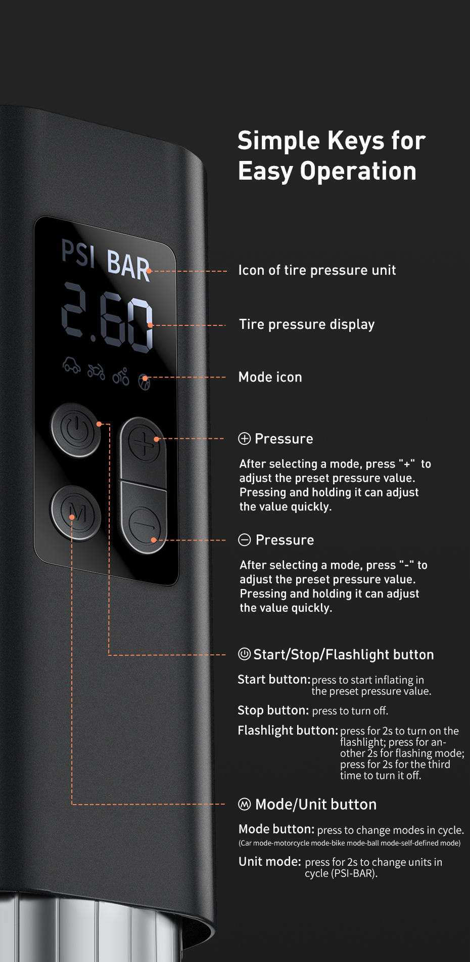 Máy bơm lốp xe thế hệ mới Baseus Super Mini Inflator Pump bơm ô tô