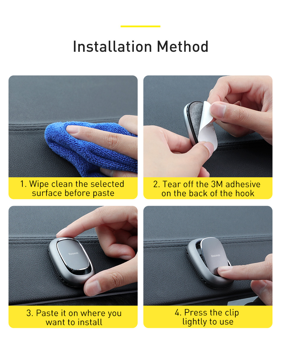 chube Miếng dán móc treo đa năng Baseus Beetle Vehicle Hook