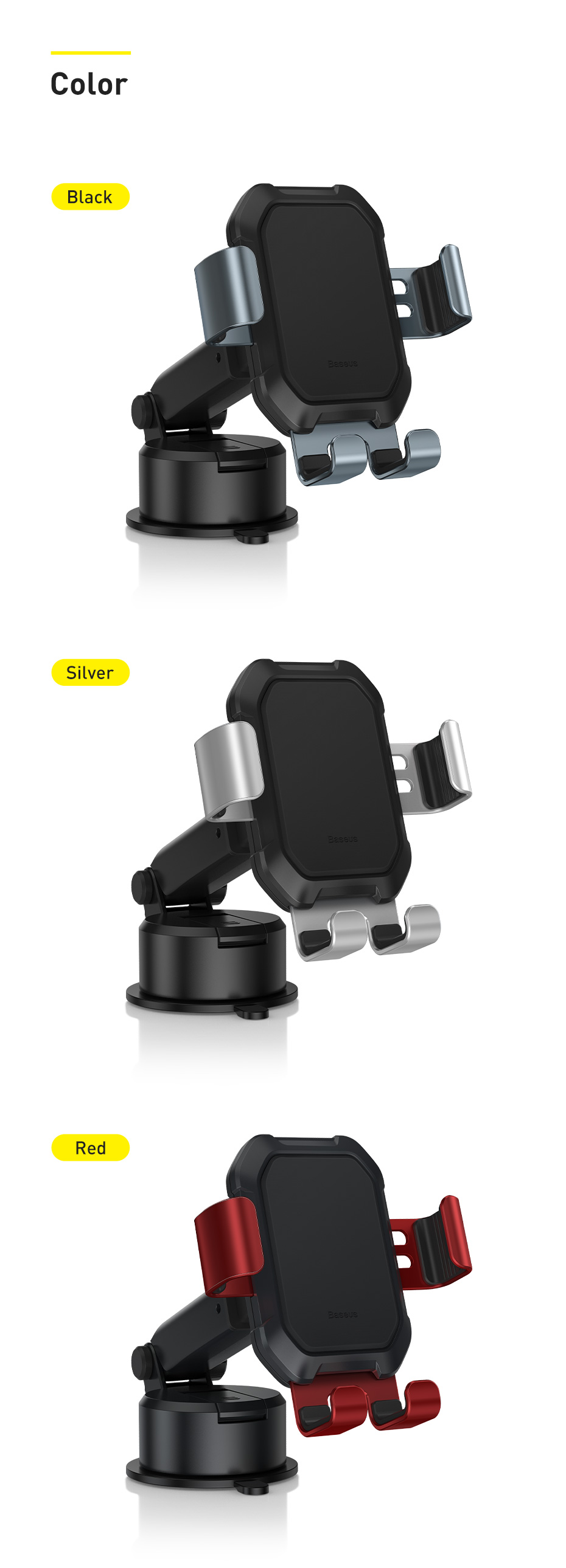 Giá đỡ điện thoại Baseus Tank Gravity Car Mount - Gắn trên táp lô hoặc kính xe