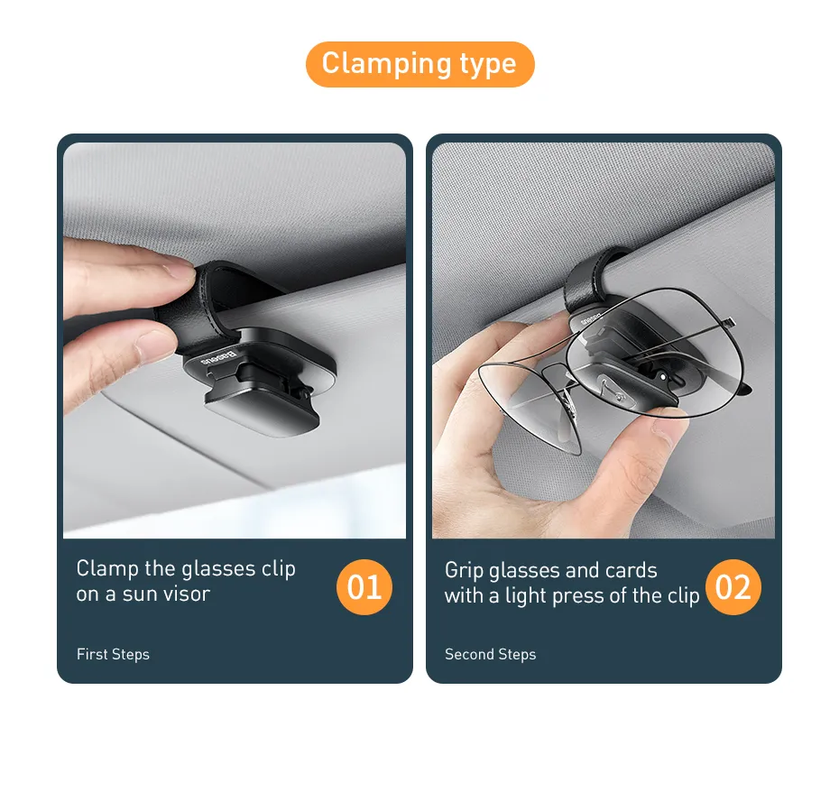 chube Kẹp treo đồ xe ô tô Baseus Platinum Vehicle eyewear clip