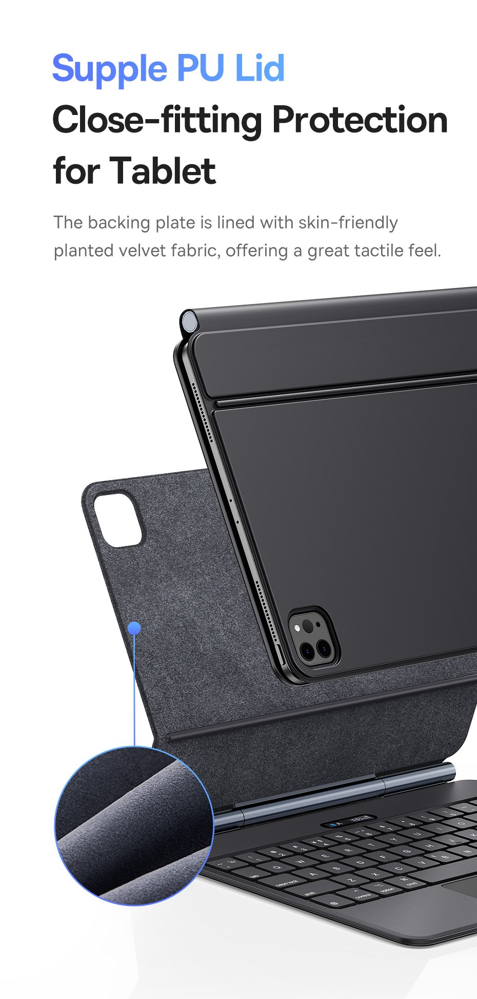 chube Bàn phím kèm bao da nam châm Baseus Brilliance Series 2 cho iPad