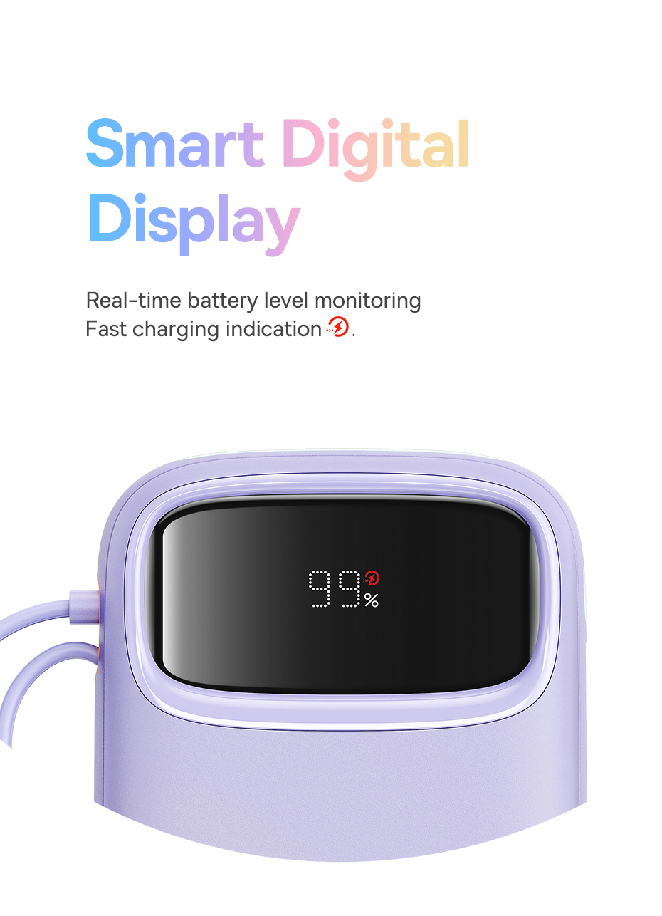 chube Pin Sạc Dự Phòng OS-Baseus Qpow2 kèm 2 cáp 30w 20.000mAh