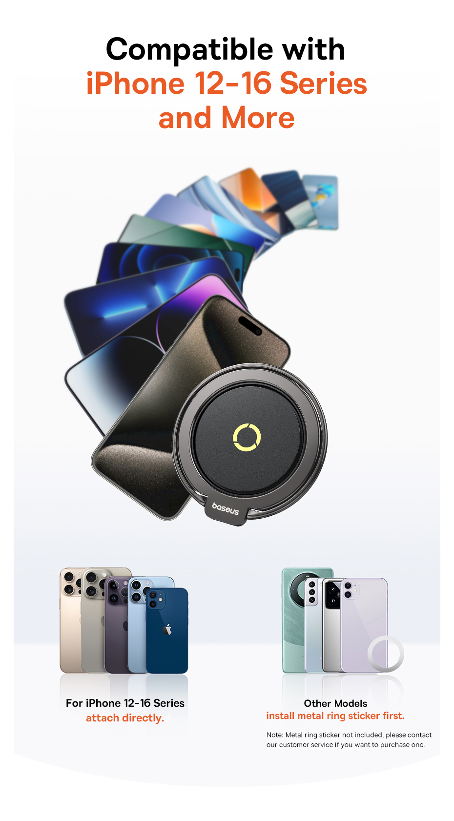 chube Giá đỡ điện thoại Baseus MagPro Series II vòng nam châm