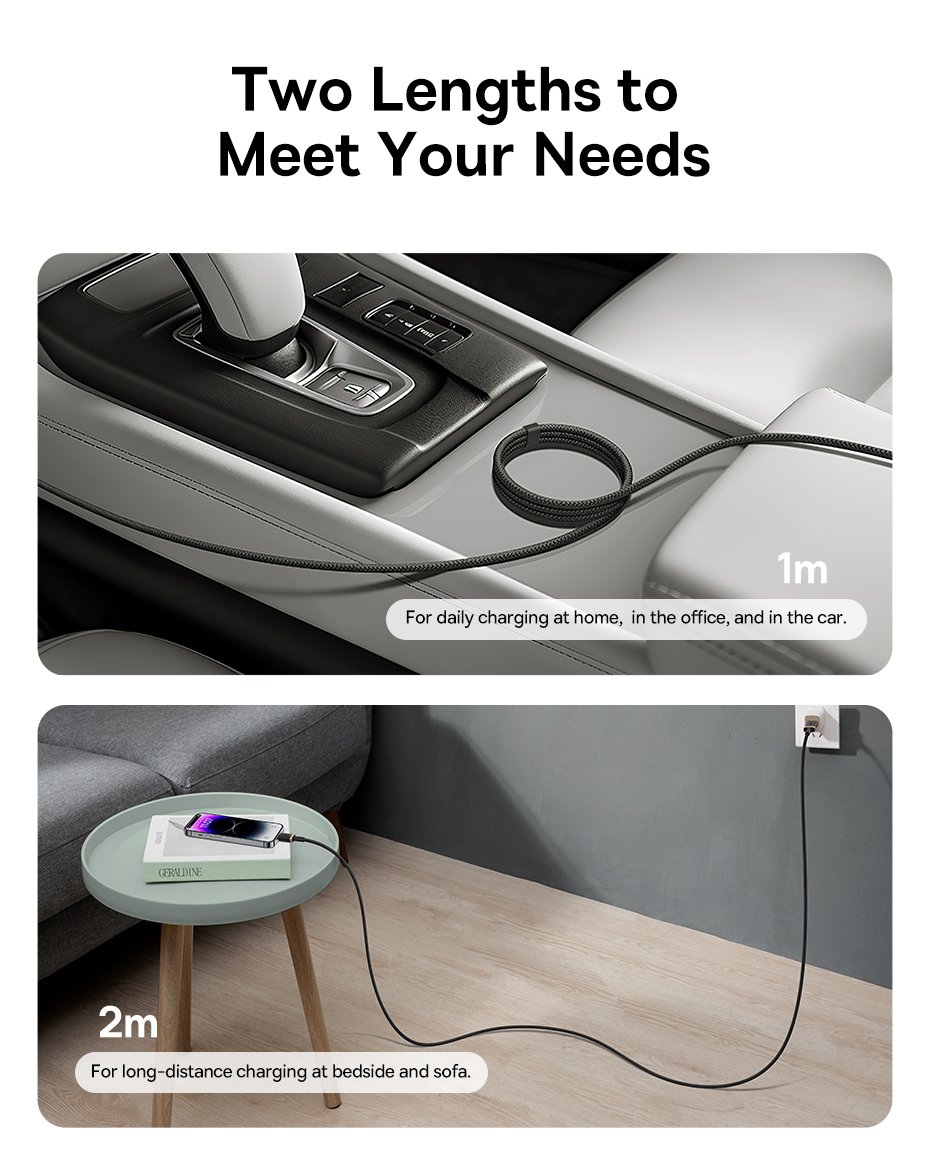 chube Cáp Sạc Nhanh Baseus Dura Series USB to Lightning 2.4A (480Mbps)