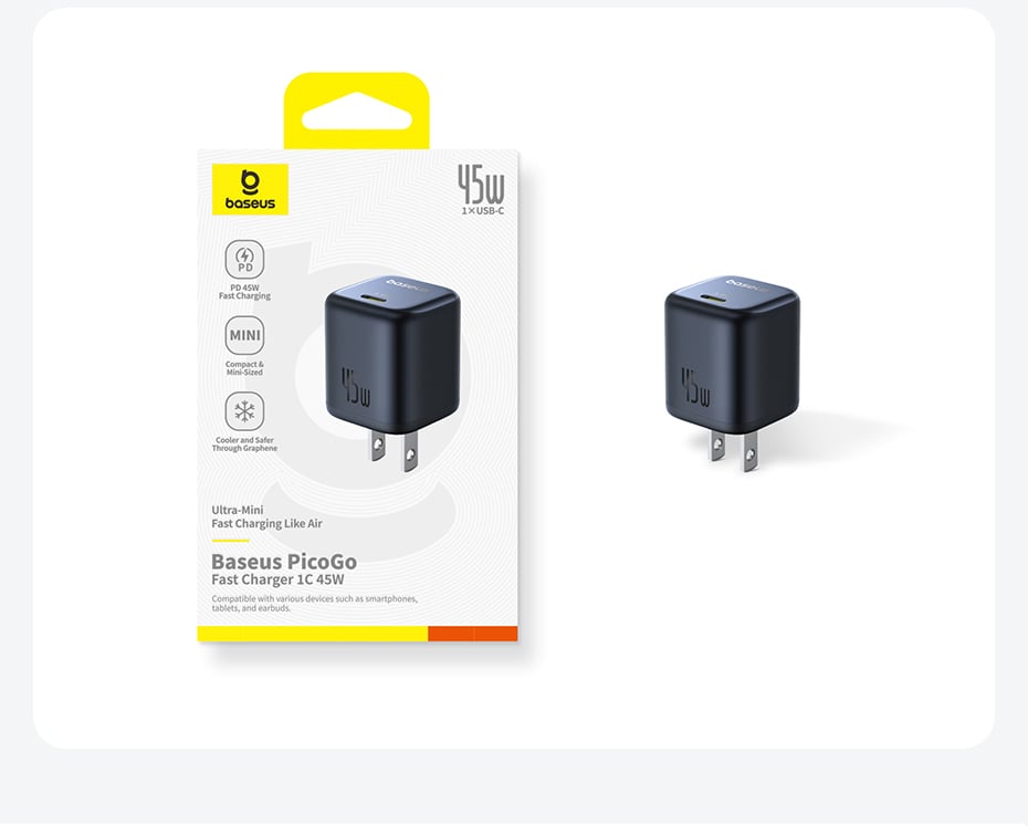chube Củ Sạc Nhanh Baseus PicoGo GaN 1C 45W