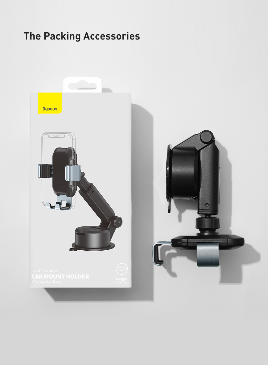 Giá đỡ điện thoại Baseus Tank Gravity Car Mount - Góc nhìn 360 độ