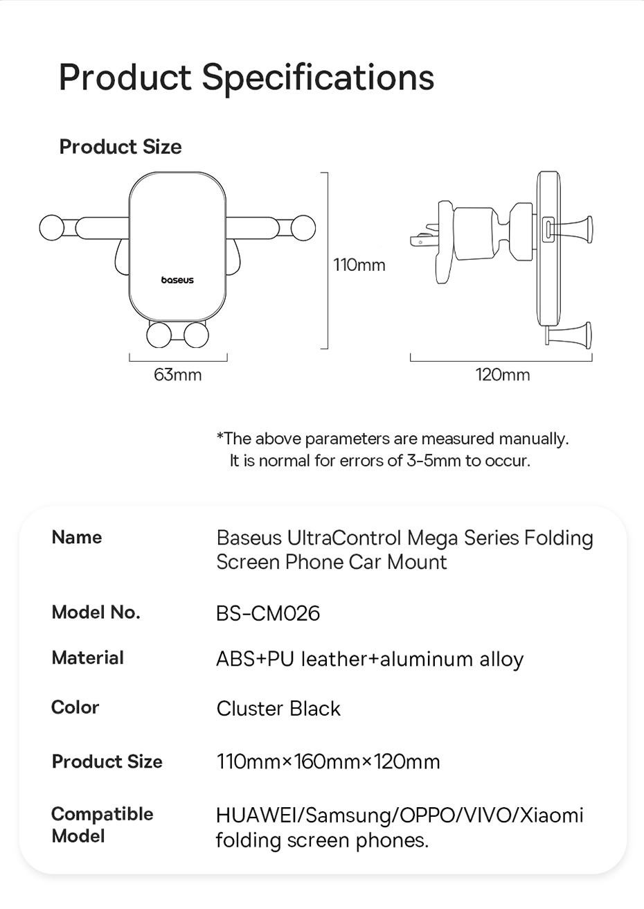 chube Giá đỡ điện thoại màn hình gập Baseus UltraControl Mega Series