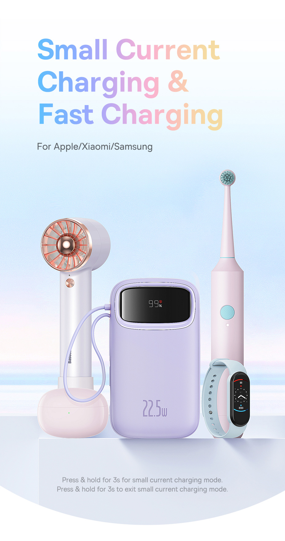 chube Pin Sạc Dự Phòng OS-Baseus Qpow2 kèm 2 cáp 30w 20.000mAh