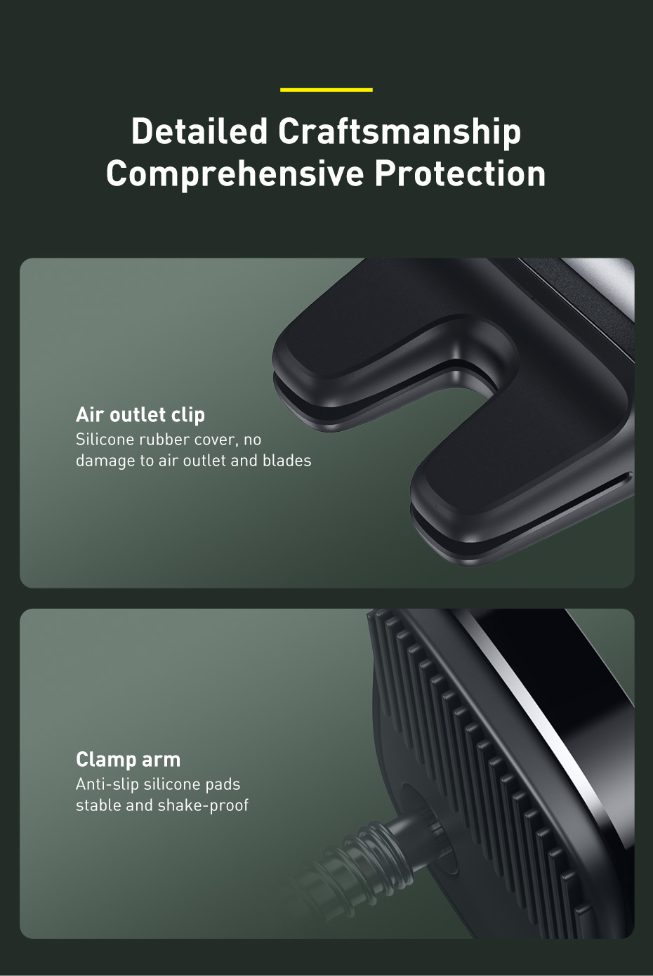chube Bộ đế giữ điện thoại ô tô Baseus Steel Cannon Air Outlet